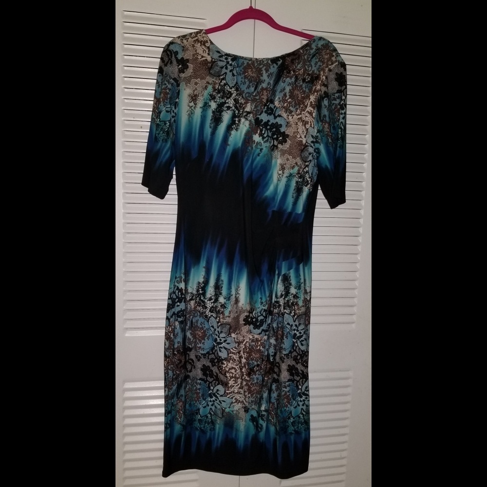 Black & Blue Bodycon Dress